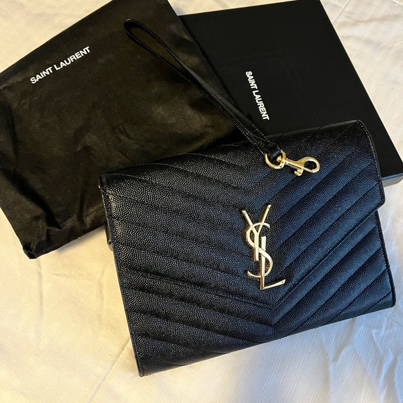Saint Laurent Quilted Clutch/Wristlet - Picture 6 of 6
